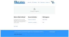 Desktop Screenshot of mathinfinity.com